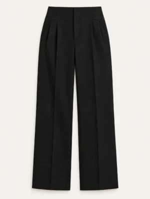 Calça Reta Alfaiataria Milão Vinco Frontal — Noir